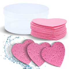 Natural Fiber Facial Cleansing Sponge - Heart Shape