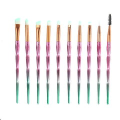 Multicolor Makeup Brushes with Electroplated Finish