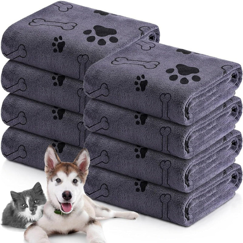 Pet bath towel quick drying and absorbent for dogs and cats bath towel soft and quick drying pet supplies
