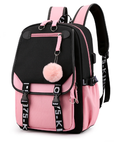 Teen Girls Backpack with USB Charging & Headphone Jack