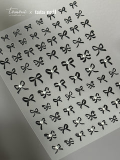 New Crystal Bow Nail Stickers with Elegant Lines