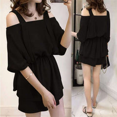 Trendy Plus Size Women's Summer Outfit - Two Piece Set