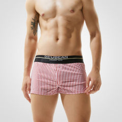 Men's Striped Cotton Lounge Shorts