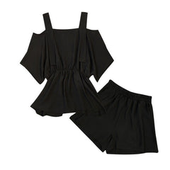 Trendy Plus Size Women's Summer Outfit - Two Piece Set