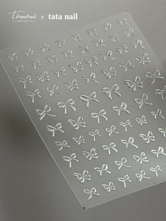 New Crystal Bow Nail Stickers with Elegant Lines