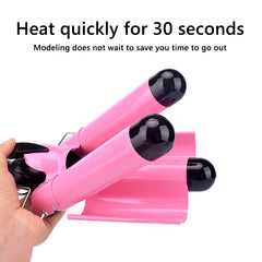 Three Barrel Electric Curling Iron