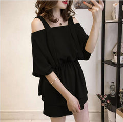 Trendy Plus Size Women's Summer Outfit - Two Piece Set