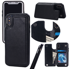 Card Holder Flip Phone Case for iPhone 8 & Samsung S8+