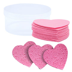 Natural Fiber Facial Cleansing Sponge - Heart Shape