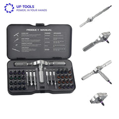 Ratchet Screwdriver Kit 40 in 1 Assembled Handle Multi-purpose Ratchet Wrench Screwdriver Magnetic Bits Tool Set DIY Repair Tool