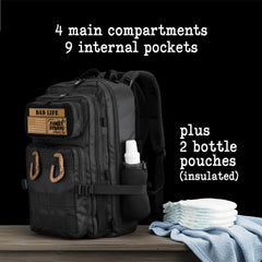 JUG 30L Dad Diaper Bag Backpack - Black