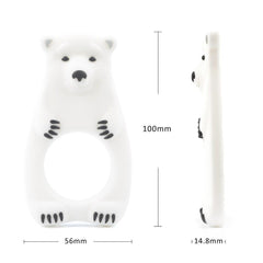 Baby Teethers Cartoon Animal Baby Teething Toy Penguin Silicone Teether Unicorn Pendant Raccoon Accessories
