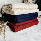 Claret Knit Sweater Throw