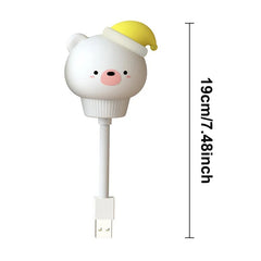 USB Night Light LED Cute Cartoon Night Lamp Bear Chick Kitten Remote Control for Baby Kid Bedroom Decoration Bedside Lamp