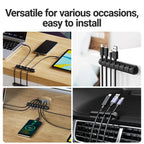 Adhesive Cable Holder Clips Cord Management Wire Organizer for Desktop USB Charging Cable Nightstand Power Cord Mouse Cable