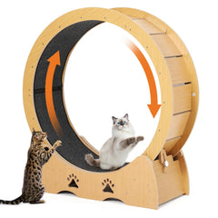 Wooden Cat Exercise Wheel for Indoor Cats