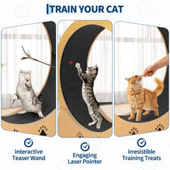 Wooden Cat Exercise Wheel for Indoor Cats
