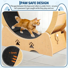 Wooden Cat Exercise Wheel for Indoor Cats