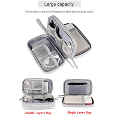 Data Cable Storage Bag Waterproof Travel Organizer Bag Portable Carry Case Layers Storage Bag for Cable Cord USB Charger