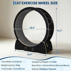 Wooden Cat Exercise Wheel for Indoor Cats
