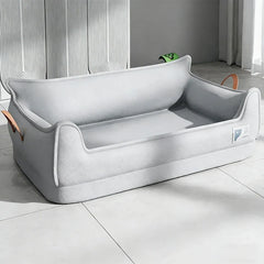 Orthopedic Leather Dog Bed Sofa – Detachable Rectangle Pet Bed with Non-Slip Bottom, Waterproof and Machine Washable for Ultima