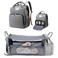 3 in 1 Diaper Bag Backpack Foldable Baby Bed Waterproof Travel Bag