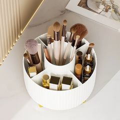 360 Rotating Makeup Desktop Cosmetic Storage Box Organizer Large Capacity for Bathroom Portable Lipstick Makeup Brush Pen Holder
