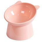 3 Pack Elevated Cat Bowls - 15° Tilted Anti Vomit Slow Feeder Dish with Non-Slip Base, Spine & Neck Support for Cats & Small Dog