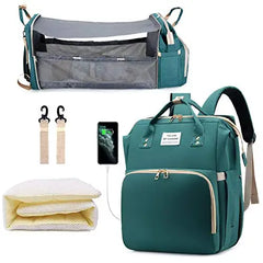 3 in 1 Diaper Bag Backpack Foldable Baby Bed Waterproof Travel Bag