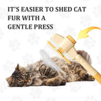 2-Pack Pet Hair Removal Comb & Release Button Grooming Brush for Cats & Dogs - Suitable for Short/Long Hair Green & Yellow