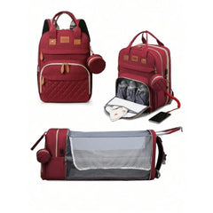 3 in 1 Diaper Bag Backpack Foldable Baby Bed Waterproof Travel Bag