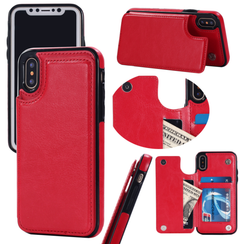 Card Holder Flip Phone Case for iPhone 8 & Samsung S8+