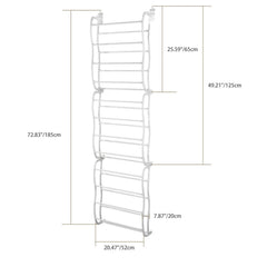 36 Pairs Over-The-Door Shoe Rack 12 Layers Wall Hanging Closet Shoe Organizer Storage Stand