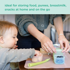 Olababy Silicone Food Storage Containers for Baby Meals On the Go (4-Pack)