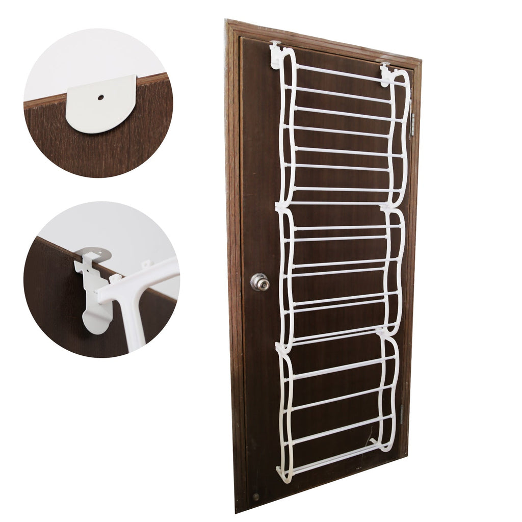 36 Pairs Over-The-Door Shoe Rack 12 Layers Wall Hanging Closet Shoe Organizer Storage Stand