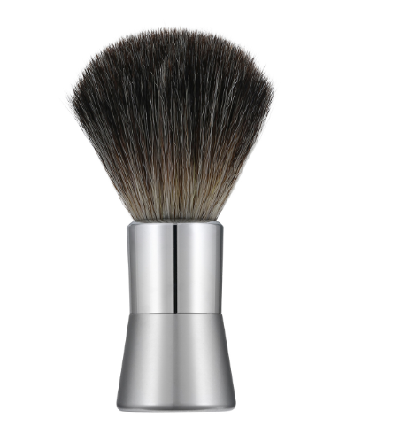 Sleek Stainless Shaving Brush with Durable Nylon Bristles