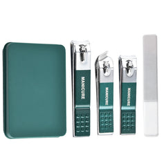 Premium Nail Clipper Set with Splash Guard Tools