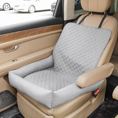 Dog Car Seat For Small Medium Dogs, Pet Front Seat Protector, Black Waterproof & Scratch-Proof Dog Car Seat Cover Booster Sofa, Non-Slip Portable Travel Safety Pet Carrier Bed For Car Truck SUV