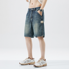 Summer Cotton Denim Shorts for Men