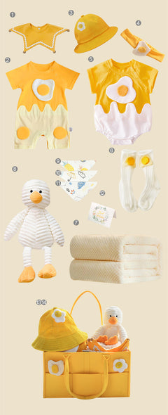 Newborn Gift Box with Summer Dress and Baby Supplies