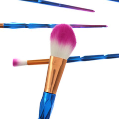 Multicolor Makeup Brushes with Electroplated Finish