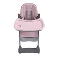Adjustable Baby High Chair 0-6 Years, Portable Infant Feeding Seat With Safety Belt, Silent Lockable Wheels