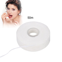 50m Waxed Mint Dental Floss Spools - 5 Rolls