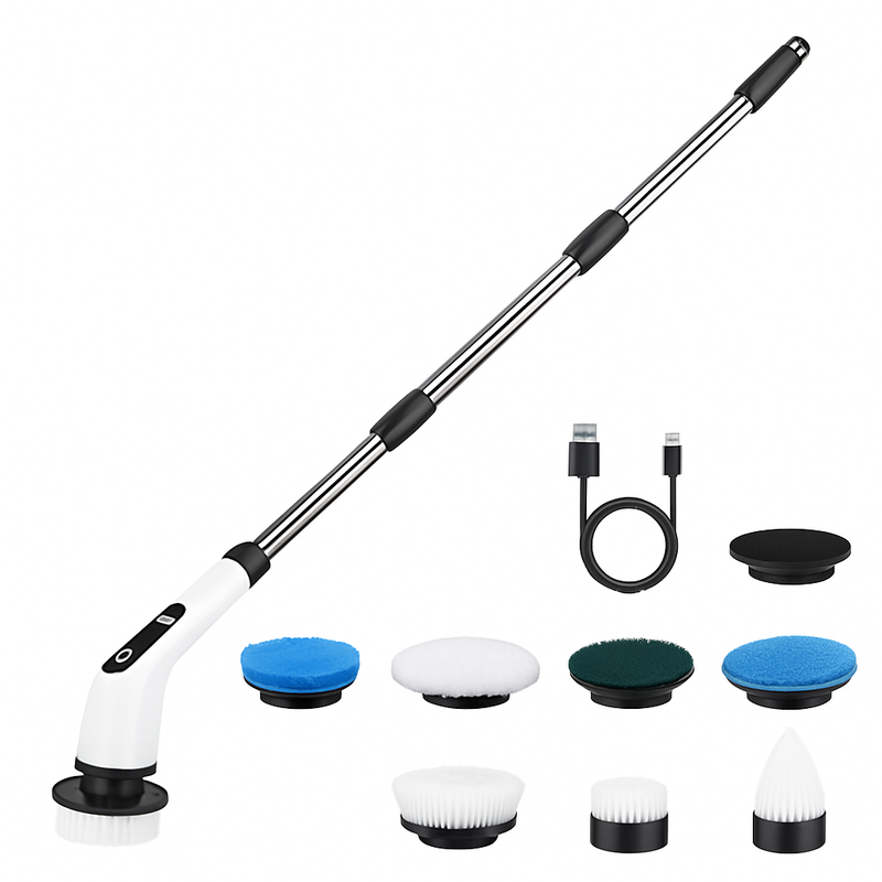 Electric Spin Scrubber Cordless Telescopic Cleaning Brush