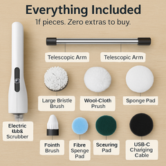 Electric Spin Scrubber Cordless Telescopic Cleaning Brush