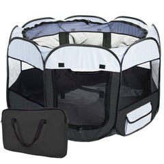 Pet Life ® 'All-Terrain' Lightweight Easy Folding Wire-Framed Collapsible Travel Pet Dog Playpen crate