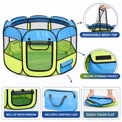Pet Life ® 'All-Terrain' Lightweight Easy Folding Wire-Framed Collapsible Travel Pet Dog Playpen crate