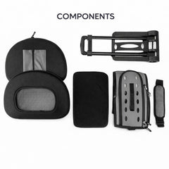Pet Life ® 'Final Destination' Airline Approved 2-in-1 Tough-Shell Wheeled Collapsible Travel Fashion Pet Dog Carrier Crate