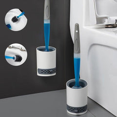 Silicone Toilet Brush Wall-Mounted Cleaning Tools Refill Liquid No Dead Corners Toilet Brush Home Bathroom Accessories Set  Toilet Brush And Holder Set Toilet Bowl Brush With Caddy Bathroom Stiff Bristles Toilet Scrub Brush