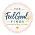 The Feel Good Finds circular logo with heart and Discover Shop Enjoy tagline